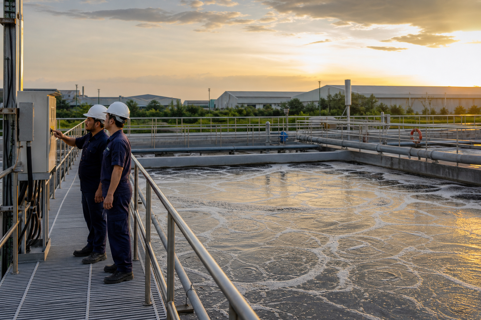 Industrial treatment infrastructure enabling expansion